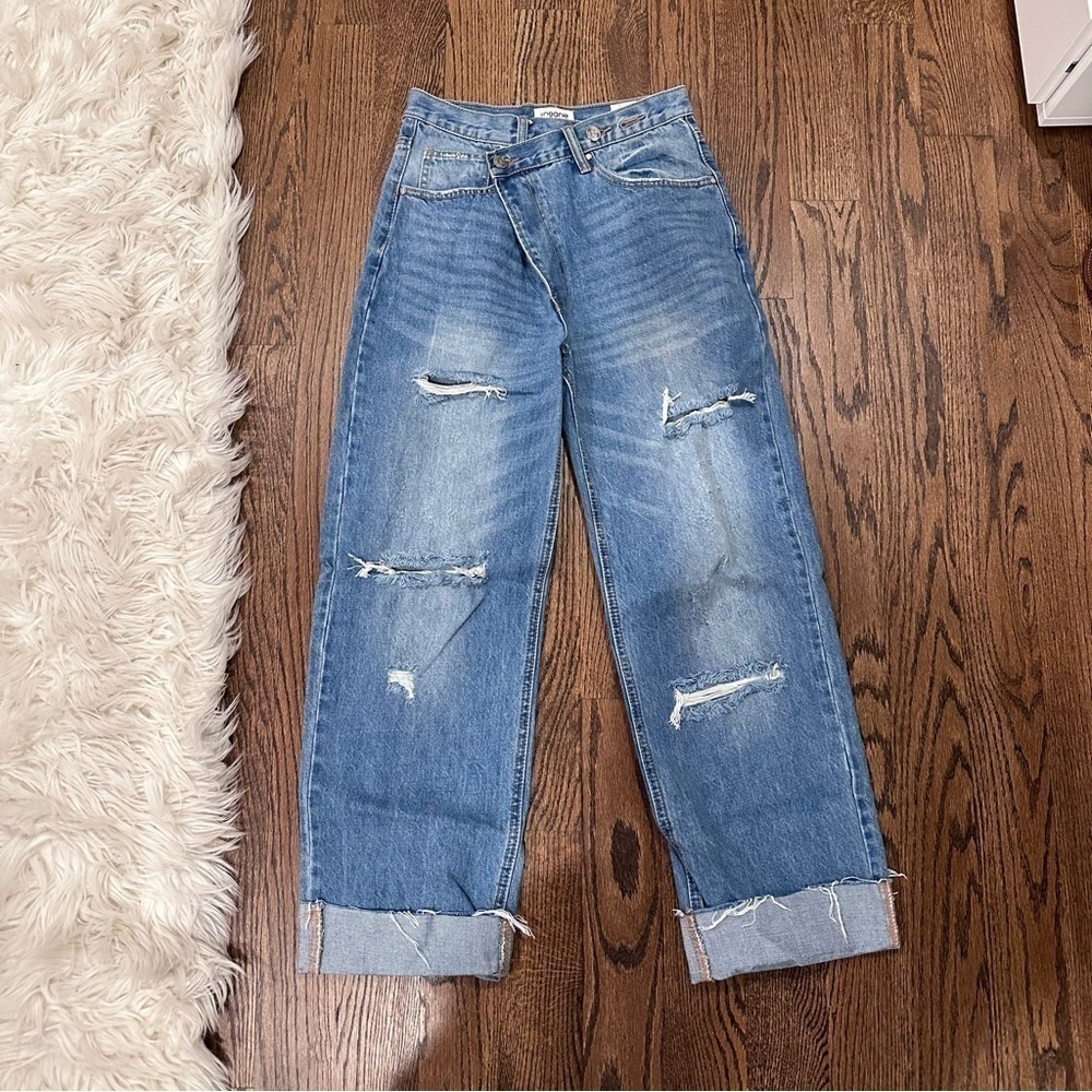 Baggy Jeans Assymetrical Waist